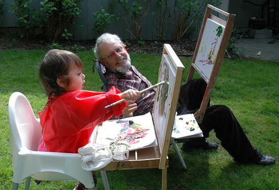 Photograph of Robert Genn with Granddaughter Zoe